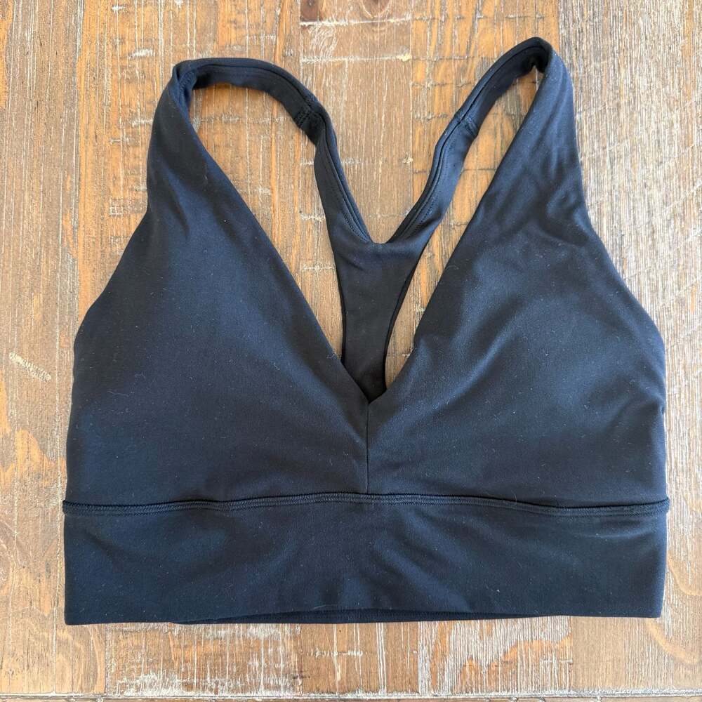 Athleta Serenity Bra A-C Black Sports Bra